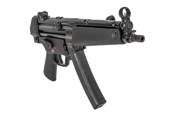 Heckler and Koch SP5 9mm Pistol features a tri-lug barrel